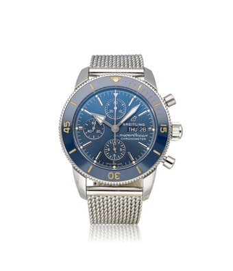 Breitling Superocean Heritage Chronograph 44 NEW BREITLING SERVICE | steel blue chronograph date