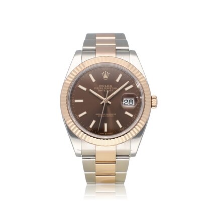 Datejust 41 2020 box + papers | steel - rose gold choco - brown Oyster