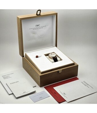 IWC Portugieser Perpetual Calendar  rose gold champagne 2017 box + papers