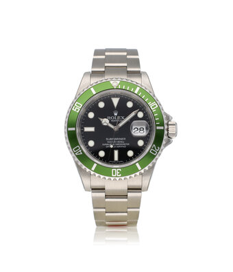 Rolex Submariner Date 40 NEW - 2010 box + papers | Kermit - Green - Oyster - STICKERED