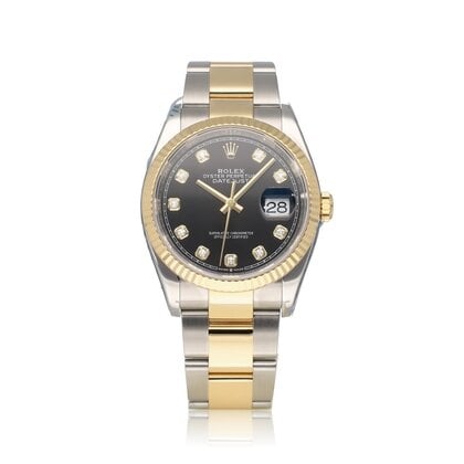 Datejust 36 steel - gold black diamond
