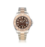 Rolex Yacht-master 37 2021 box + papers | steel - rose gold brown - choco medium