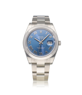 Rolex Datejust 41 - 2025 box + papers | STICKERED | steel azurro blue roman Oyster