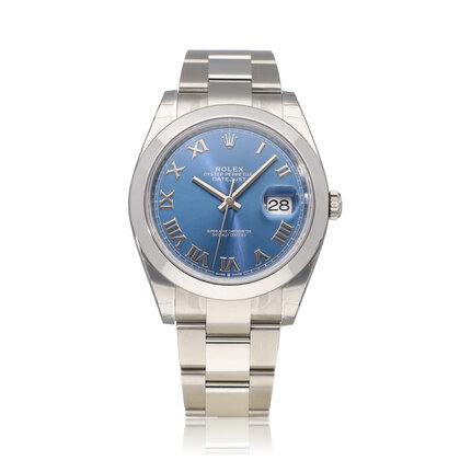 Datejust 41 - 2025 box + papers | STICKERED | steel azurro blue roman Oyster