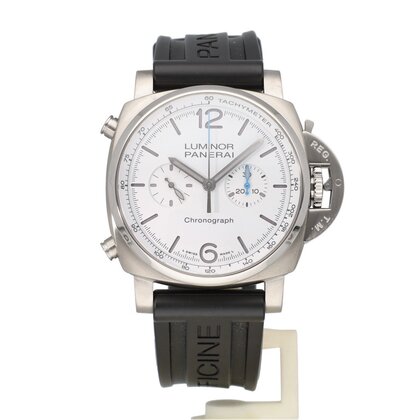 Luminor Chrono 44 NEW PANERAI SERVICE - 2022 B+P | steel white rubber