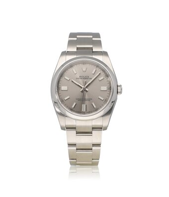 Rolex Oyster Perpetual 36 NEW ROLEX SERVICE - 2016 B+P | steel silver - grey - slate domed Oyste