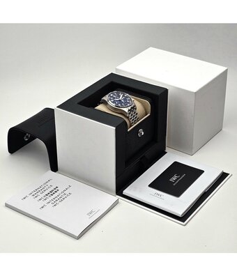 IWC Pilot's Watch Le Petit Prince 43 - 2019 box + papers | steel blue day date