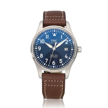 Pilot's Watch  40 NEW IWC STRAP -  2017 box + papers | steel blue