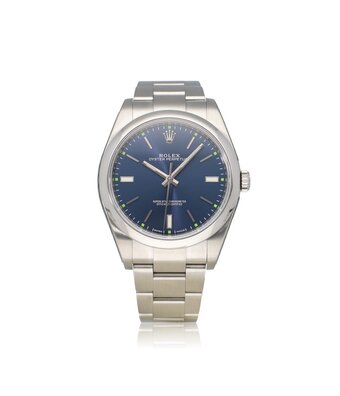 Rolex Oyster Perpetual 39 NEW ROLEX SERVICE | steel blue / green Oyster
