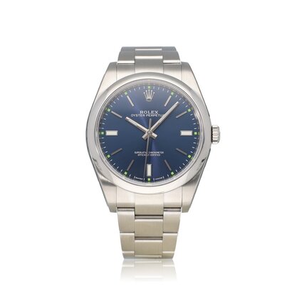 Oyster Perpetual 39 NEW ROLEX SERVICE | steel blue / green Oyster