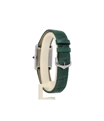 Cartier Tank Must LM - 2022 box + papers | steel green