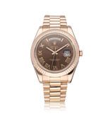 Rolex Day-Date II 41 NEW ROLEX SERVICE - 2015 B+P | rose gold choco - brown President