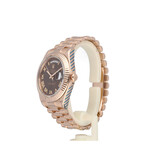 Rolex Day-Date II 41 NEW ROLEX SERVICE - 2015 B+P | rose gold choco - brown President