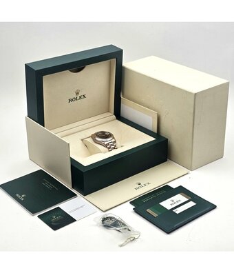 Rolex Day-Date II 41 NEW ROLEX SERVICE - 2015 B+P | rose gold choco - brown President