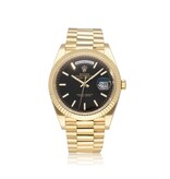 Rolex Day-Date 40 yellow gold President black 2020 box + papers