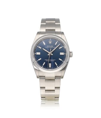 Rolex Oyster Perpetual 36 NEW ROLEX SERVICE - 2025 box + papers | steel blue domed sunburst - me