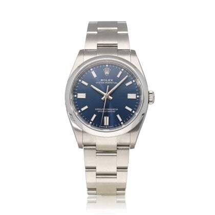Oyster Perpetual 36 NEW ROLEX SERVICE - 2025 box + papers | steel blue domed sunburst - me