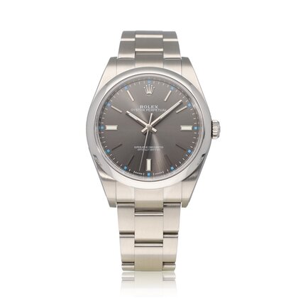Oyster Perpetual 39 steel grey - rhodium Oyster 2016 B+P