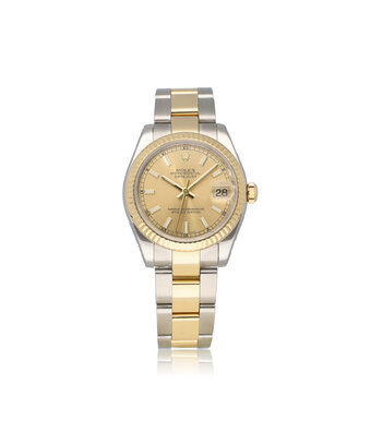Rolex Datejust 31 - 2010 box + papers | yellow gold steel champagne