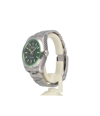 Rolex Milgauss 40 - 2013 box + papers | steel black orange - green - GV Oyster
