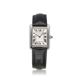 Cartier Tank Solo Small NEW CARTIER STRAP - 2013 B+P | steel SM - small quartz - leather strap | r