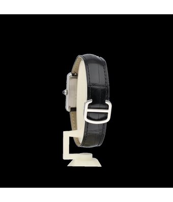 Cartier Tank Solo Small NEW CARTIER STRAP - 2013 B+P | steel SM - small quartz - leather strap | r