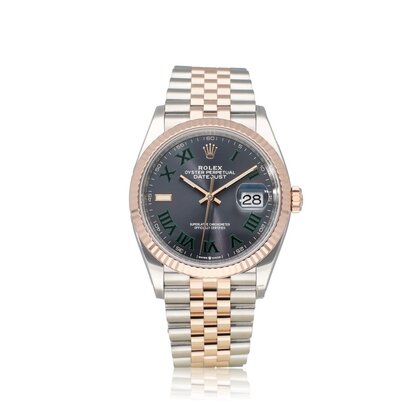 Datejust 36 steel gold Wimbledon grey / slate roman Oyster 2022 B+P