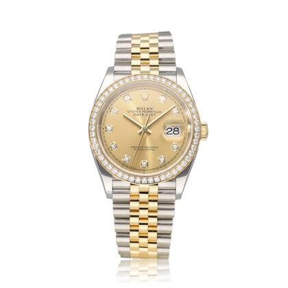 Datejust 36 - 2022 box + papers | steel - yellow gold Jubilee factory diamond