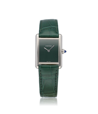 Cartier Tank Must LM - 2022 box + papers | steel green