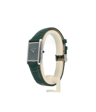 Cartier Tank Must LM - 2022 box + papers | steel green