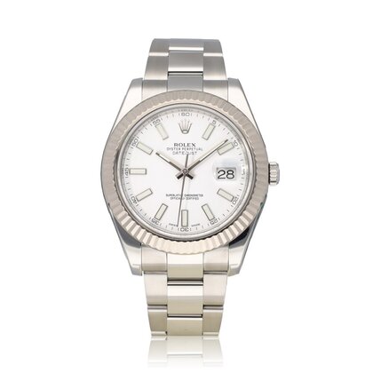 Datejust II 41 - 2012 box + paperssteel white index Oyster