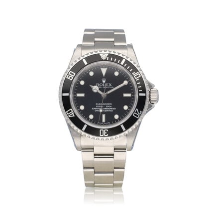 Submariner No Date 40 NEW ROLEX SERVICE - 2008 B+P | 4 -liner - RRR - rehaut steel black O