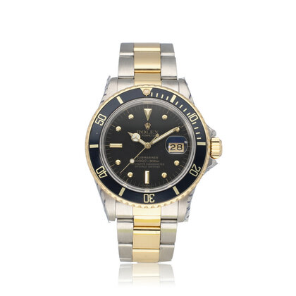 Submariner Date 40 - 1987 | NEW ROLEX SERVICE | steel - gold matte black nipple