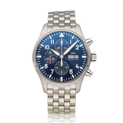 Pilot's Watch Le Petit Prince 43 - 2019 box + papers | steel blue day date