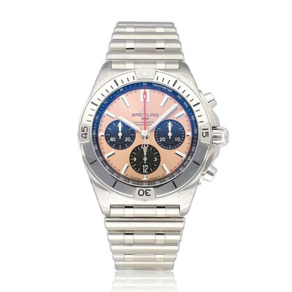 Chronomat B01 42 steel salmon pink 2026 box + papers