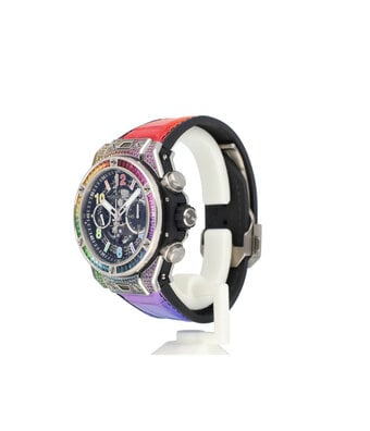Hublot Big Bang Unico Titanium Chronograph Rainbow 42 skeleton 2025 box + papers