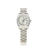 Rolex Lady-Datejust 26 NEW ROLEX SERVICE - 2007 B+P | platina silver roman