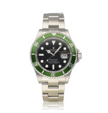 Rolex Submariner Date 40 NEW ROLEX SERVICE - 2008 | steel Kermit - Green - V-serial - RRR - reha