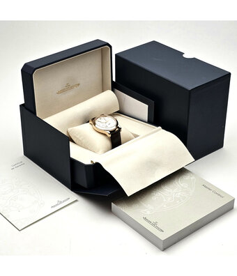 Jaeger-LeCoultre Master Control Eight Days 39 JLC SERVICE + NEW STRAP - bos + papers | rose gold - silver -
