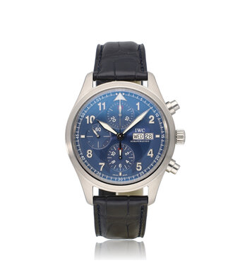 IWC Pilot's Watch Spitfire Chronograph Laureus Limited Edition 42 OPEN PAPERS - box + papers -