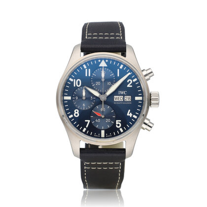Pilot's Watch Chronograph 41 NEW IWC STRAP - 2021 box + papers | steel blue