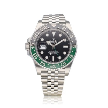 GMT-Master II 40 NEW ROLEX SERVICE - 2022 B+P | steel left - lefty - Sprite green Oyster