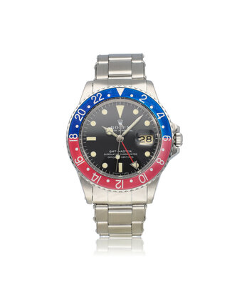 Rolex GMT-Master II 40 NEW ROLEX SERVICE - 1970 | Pepsi steel matte rivet Oyster 255-serial