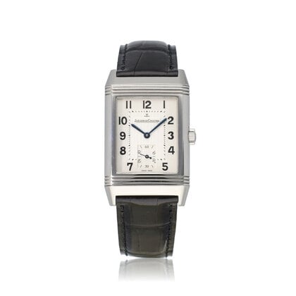 Reverso Grand Taille 26 NEW JLC STRAP | steel silver alligator leather
