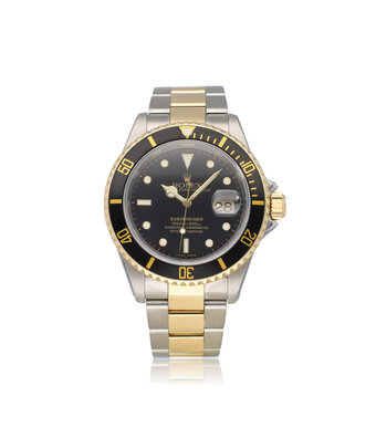 Rolex Submariner Date 40 NEW ROLEX SERVICE - 2004 | steel - yellow gold F-serial black Oyster