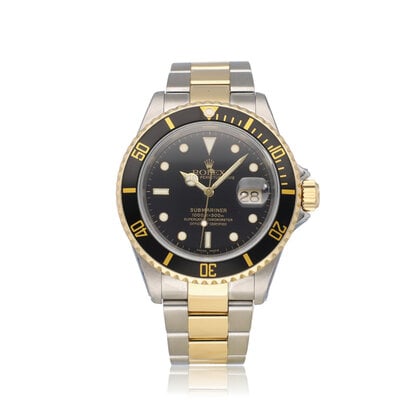 Submariner Date 40 NEW ROLEX SERVICE - 2004 | steel - yellow gold F-serial black Oyster