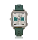 TAG Heuer Monaco Chronograph Racing Green 39 - 2025 box + papers | titanium silver yellow - green li
