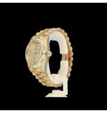 Rolex Day-Date 36 NEW ROLEX SERVICE - 1988 | yellow gold bark diamond - baguette tight President