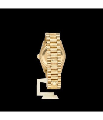 Rolex Day-Date 36 NEW ROLEX SERVICE - 1988 | yellow gold bark diamond - baguette tight President