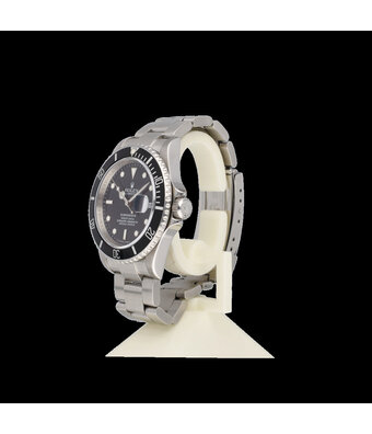 Rolex Submariner Date 40 NEW ROLEX SERVICE - 2010 + papers | steel black rehaut - RRR Oyster